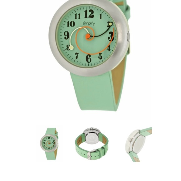 Simplify 2700 Unisex Women’s Mint Green Leather Watch SIM2705 - Picture 3 of 9